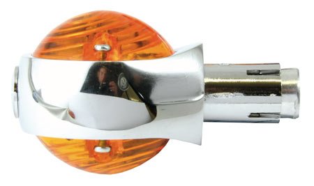 Highway Hawk Chrom 'Bullseye' Lenkerendenblinker, 7/8" (22 mm) Lenker, Paar