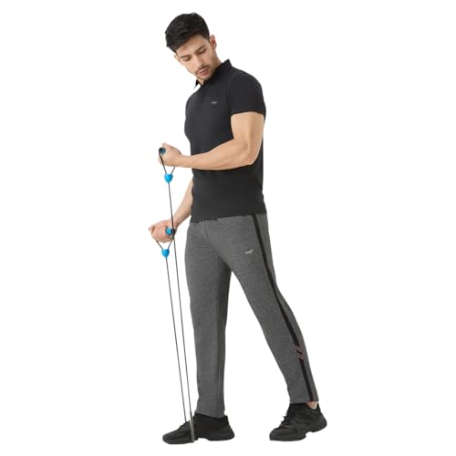 Image of berge' Men Cotton Polyester Comfy Regular Fit Sports Quality Track Pants with Secure Zipper Pocket, Casual Wear Lower Tracks Pant