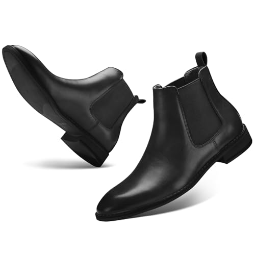 Image of CGRRBW Men's Chelsea Boots Suede Leather Casual Boots for Men | Suede with Elastic Gores for Easy Slip-on, Perfect for Casual Wear, Office or Dress Occasions