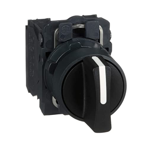 Bouton tournant 3 positions fixes XB5AD33 pour commander un circuit électrique Ø22
