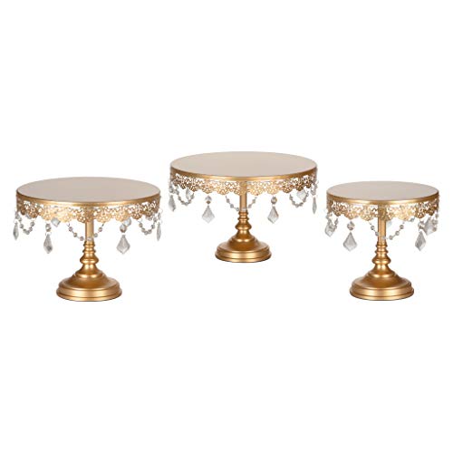 image for AMALFI DÉCOR Amalfi Decor Cake Stand Set of 3 Pack with LED Lights, D