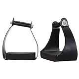 Tough 1 Angled Aluminum Endurance Stirrup 3'' Black
