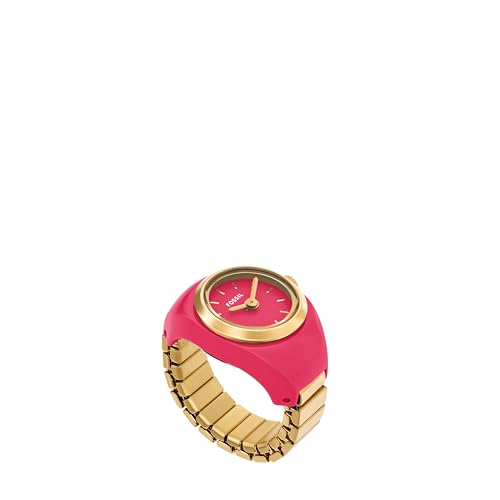 Image of Fossil Watch Ring Gold Quartz Stainless Steel Watch ES5414