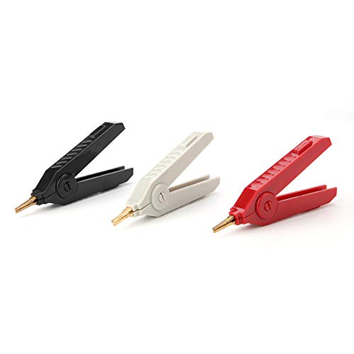 Image of Clips, P2004 3Pcs Copper Gold Plated Kelvin Test Clip 20A