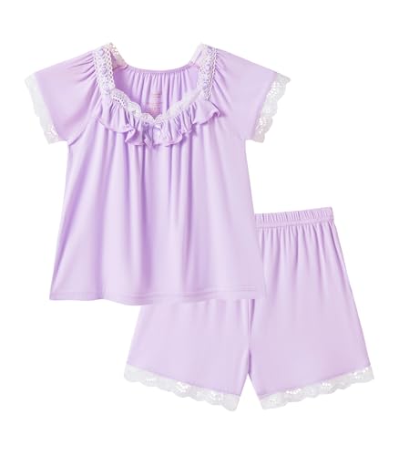 Image of Baby Girls Outfits Sets Summer Tee and Shorts Toddler 2-Piece Set for Kids Cooling Clothes,Viscose Made from Bamboo