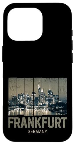 フランクフルトドイツスカイラインファインアートヴィンテージお土産 スマホケース iPhone 16 Pro 用