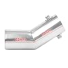 uxcell Universal Fit Diameter 0.75 -1.5 Stainless Steel Chrome Curved Exhaust Tail Muffler Tip Pipe for Vehicle
