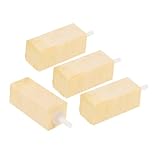 COSMEVIVI 4個木製エアストーン バブルディフューザー 水槽用 エアバブラー 魚水槽アクセサリー プロテインスキマー対応 メンテナンスツール 装飾付き 小型酸素供給装置 池やアクアリウムに適用