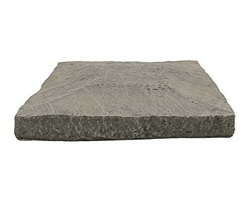 GenStone Faux Stacked Stone Flat Pillar Cap 13.5" x 13.5" x 1.75" in Stratford Color for Do It Yourself Friendly Home Improvement Projects