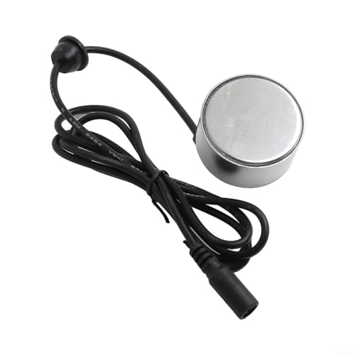 Yuanpgky Mist Maker Brumisateur de bassin avec 12 lumières LED, atomiseur en acier inoxydable pour fontaine, rocaille, paysage, fontaine, bureau, DC24 V