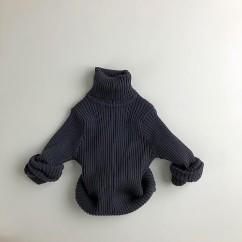 Kids Mock Neck Pullover Long Sleeve Ribbed Knit Solid Sweaters Unisex Turtleneck Soft Warm Fall Winter Thick Tops3