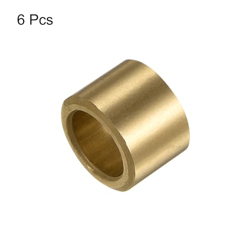 QUARKZMAN 6 Stück Gleitlager Hülse 14mm Bohrung x 20mm Außendurchmesser x 15mm Länge, Selbstschmierende Gesinterte Bronzebuchsen