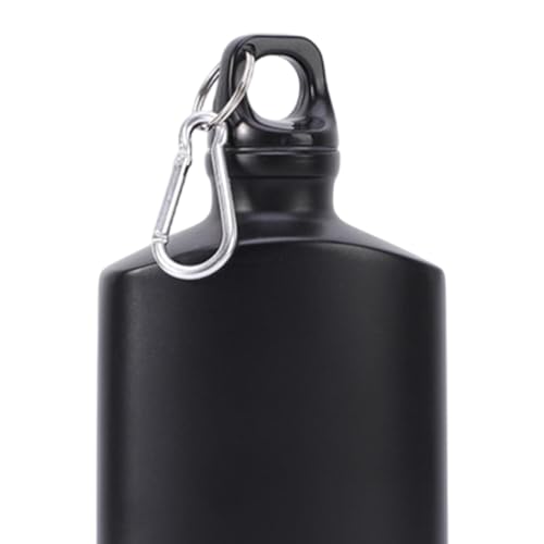 Image of CALANDIS Flat Water Bottle 500ml for Outdoor Activities Picnic Field Training Black