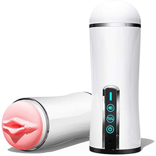 M asturbateur Masculin Automatique 10 modes de vibration et 5 fonction d'aspiration Masturbateur Mains Libre Bouche Suceuse Jouet Sexuel pour Homme,Vagina...