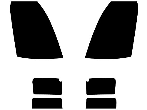 Rvinyl Headlight Tint Covers Compatible with Cadillac STS 2008-2011 - Blackout Smoke