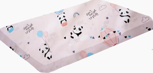 Aisawate Panda Kinderbett Spannbettlaken 140 x 70 cm
