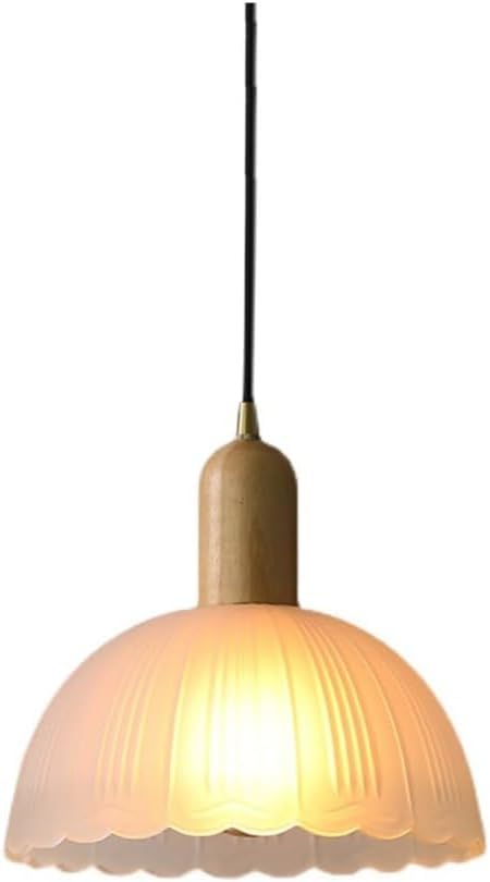 Lampe à suspension en verre fleur pour illuminer votre table de cuisine