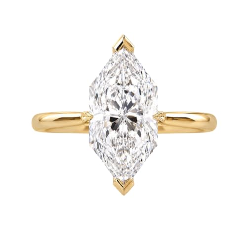 KANDRA JEWEL 2ct dutch marquise Cut Lab Grown Dutch dutch marquise Cut Solitaire Engagement Ring Engagement Ring
