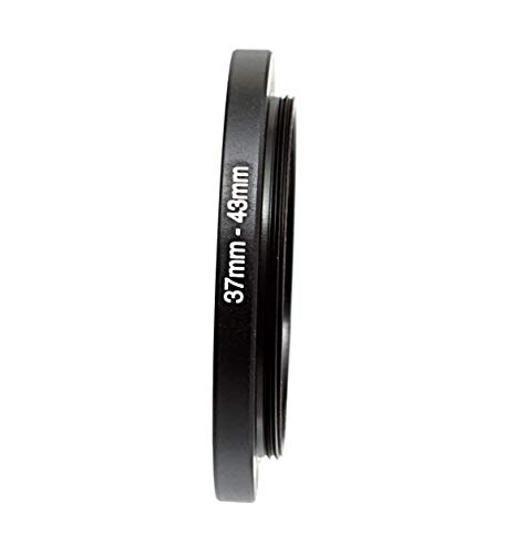 (2 Pcs) 37-43MM Step-Up Ring Adapter, 37mm to 43mm Step Up Filter Ring, 37mm Male 43mm Female Stepping Up Ring for DSLR Camera Lens and ND UV CPL Infrared Filters