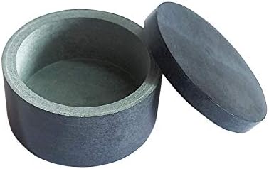 Kaizen Casa Unique Salt and Pepper Box Elegant Stone Salt Box with Lid for Salt, Spice and Herbs Storage ( 8.89cm x 5.08cm)