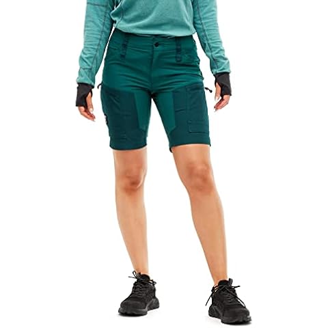 RevolutionRace Women's RVRC GP Shorts, Durable and Water Repellent Hiking Shorts for All Outdoor Activities, Deep Teal, M Cover