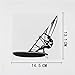 Bhysfenhgttvv 4 szt. naklejka samochodowa 14,5 cm x 13,1 cm Windsurfing sport kalkomania dekoracyjne naklejki na lodówkę winylowa naklejka samochodowa czarna