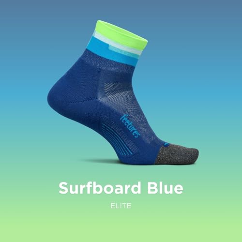 Image of Feetures Elite Light Cushion Quarter Solid - Sport Sock with Targeted Compression