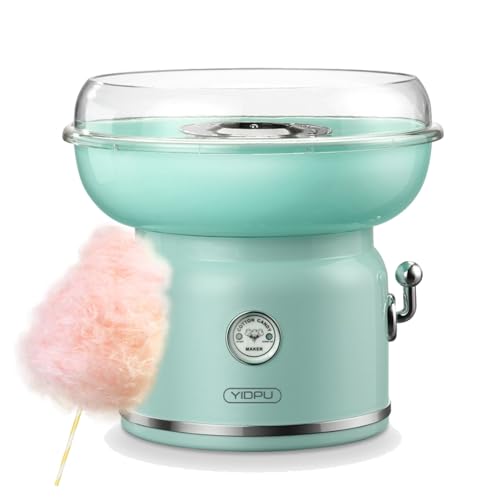 ZPRMMN Machine À Barbe À Papa – Style Lumineux Et Coloré – Permet De Fabriquer des Bonbons Durs Et sans Sucre, du Fil À Sucre, des Bonbons Faits Maison for Les Fêtes d'anniversaire. (Color : Green)