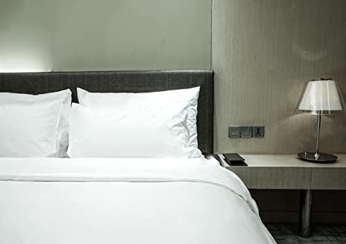 Amazon Brand  Umi Queen Duvet Cover (220x230 cm) & Pillow Cases (50x75 cm) - 100% Soft Cotton Bedding Cover, Luxury Cool Lightweight Premium Hotel Quality Duvet Cover & Pillow Case | White