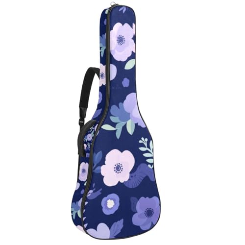 Étui pour guitare acoustique à fleurs pour musicienne en voyage