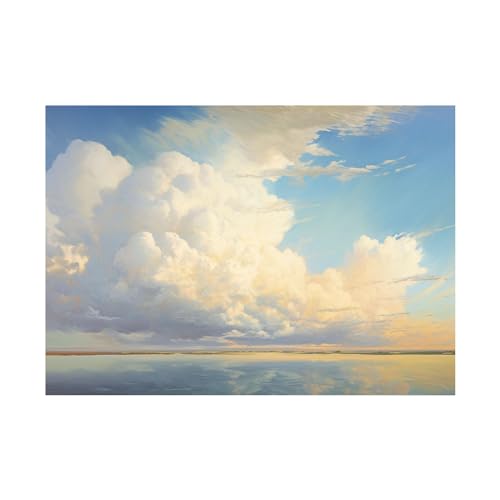 Peinture paysage de ciel moderne pour illuminer un salon sombre 50x70