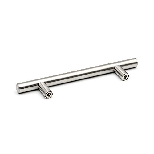 Image of homdiy 50 Pack Brushed Nickel Cabinet Pulls Drawer Handles Cabinet Hardware Stainless Steel Cabinet Handles 4in Hole Centers Cupboard Pull Drawer Pulls, 201SN