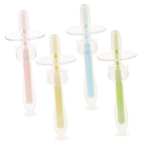 Beaupretty Silikon Baby Zahnbürsten Set 4 Farben