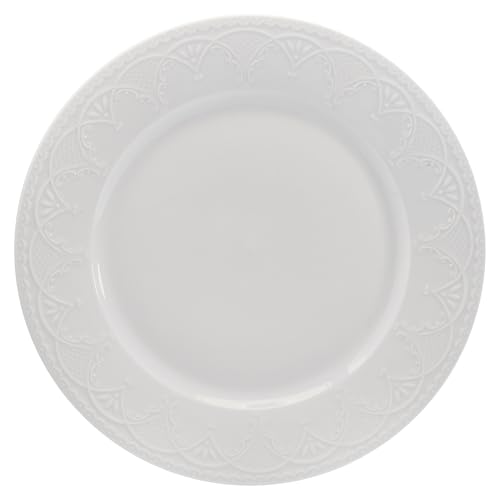 Image of Pfaltzgraff Esmerlda White 24 Piece Plate Bowl Dinnerware Set, Service for 8
