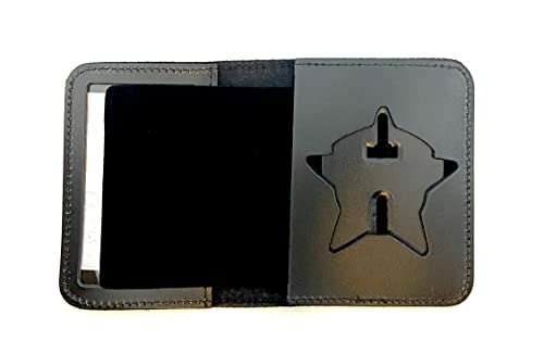 Perfect Fit Shield Wallets Chicago Patrol Badge and ID Case Leather Black (Cutout PF480)