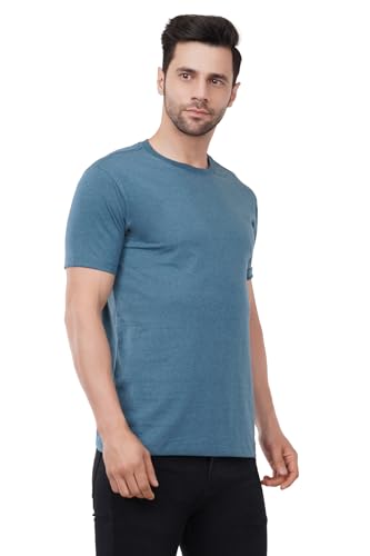 Image of Brand Men's Solid Cotton T Shirt | Round Neck | Half Sleeve | Plain-Regular Fit (Available in Plus Sizes)