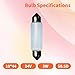 Lanuovx 10 Pack Frosted Festoon Bulb Sv8.5-8 T3.25 10X44mm, 24V 3W Under Cabinet Light Bulb Xenon Festoon Light Bulb Dome Light Car Trunk Cargo Light Interior Door Light