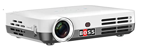 Image of Boss 4K Mini Projector for Home Cinema, LED, Portable, Wall