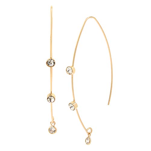 Jessica Simpson Cz Stone Threader Earrings #TOP13