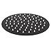 Ultra Thin Rainfall Shower Head, Stainless Steel Material High Pressure Resistance Fixed Showerhead Round Black 8in