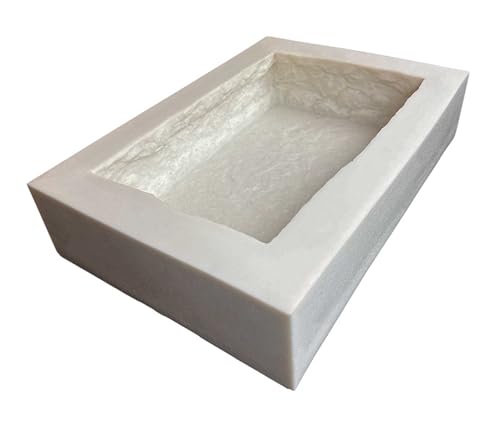Stone Master Molds Rubber Molds for Concrete, Slate Texture, Monument Base Mold, 16" L x 10" W x 4" D