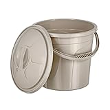 Best House | Water Bucket | 5 Litres | Cream | 1 Pc | Bucket with Lid & Carry Handle | Multipurpose Storage Container for Kitchen Garden Cleaning Water Animal Bird Feed Storage Buckets (Pack of 1) - Image 1