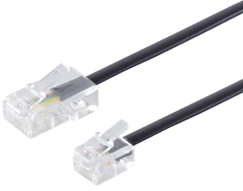 1aTTack.de 1x 10m - Telefonkabel RJ11 (6/4) auf RJ45 (8/4) Modularkabel Stecker Westernstecker f&uuml;r Telefondose Modem Router Fax ISDN DSL VDSL Internet
