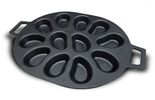 Bayou Classic 7413 Oyster Grill Pan Perfect For Grilling and Serving 12 Oysters or Clams On The Half Shell