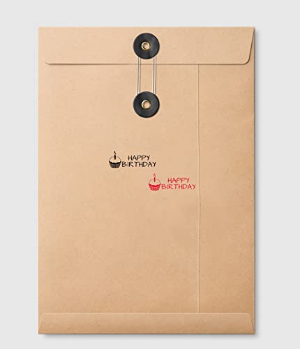 Printtoo Happy Birthday Self Inking Rubber Stamp Office Stationary Custom Stamp-Red #TOP5