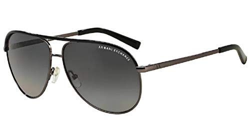 Armani Exchange AX2002 Aviator Sunglasses For Men For Women + BUNDLE with Designer iWear Eyewear Care Kit