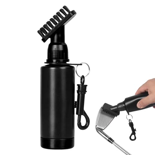 ゴルフクラブクリーナーブラシ - 溝キーチェーンポータブル、人間工学に基づいたハンドル、快適なグリップワッシャースクラブツール|アイアンズウッズパターから土の破片を取り除く理想的なギフト旅行コースメンテナンス作業