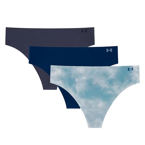 Image of Under Armour Women's 3-pack Pure Stretch No Show Thong Underwear, All-day Comfort & Ultra-soft Fit