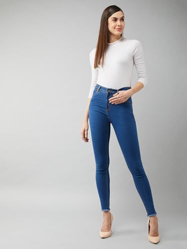 Image of Miss Chase Women's Skinny High Rise Cropped Stretchable Denim Jeans