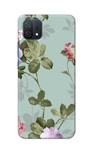 Image of Printed Hard Back Cover Case for Oppo A16e Back Cover (Floral Painting) -702